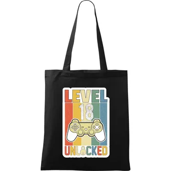 Nákupní taška Gaming narozeniny 18 - Taška bavlněná - 42 x 38 cm ( Černá )
