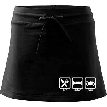 Dámská sukně Eat sleep ride - silnice - Sportovní sukně - two in one - XL ( Černá )