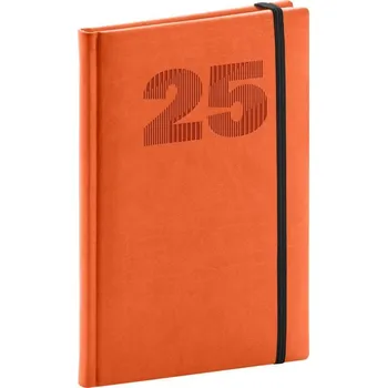 Diář Týdenní diář Vivella Top 2025, oranžový, 15 × 21 cm