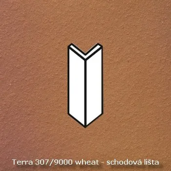 Dlažba Ströher Keraplatte Terra 307/9000 wheat, schodová lišta roh, okrová, 15,7 x 6 x 6 x 1,1 cm