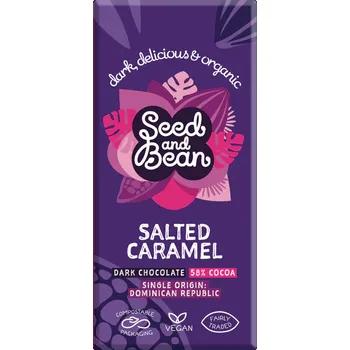 Čokoláda Seed & Bean - BIO Hořká čokoláda Slaný&nbsp;karamel&nbsp;75g
