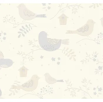 Tapeta Vinylová tapeta s ptáčky, větvičkami 36756-1, Dimex 2020, AS Creation