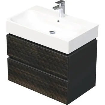 Koupelnový nábytek Koupelnová skříňka s umyvadlem Intedoor STORM 3D hnědá 75 x 66 x 46,5 cm STORM 3D 75 2Z LR29