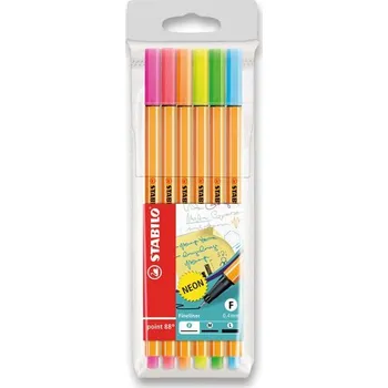 Liner Stabilo Point 88 NEON, 6ks pouzdro