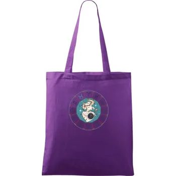 Souhvězdí býk barevné - Taška bavlněná - 42 x 38 cm ( Fialová )