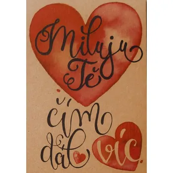 Kalendář Přáníčko BeBechy - recyklovaný papír - Miluju