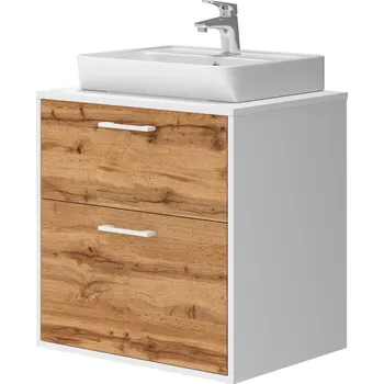 Koupelnový nábytek Lavedo Afina Neon White/Wotan Oak 60 koupelnová skříňka s umyvadlem