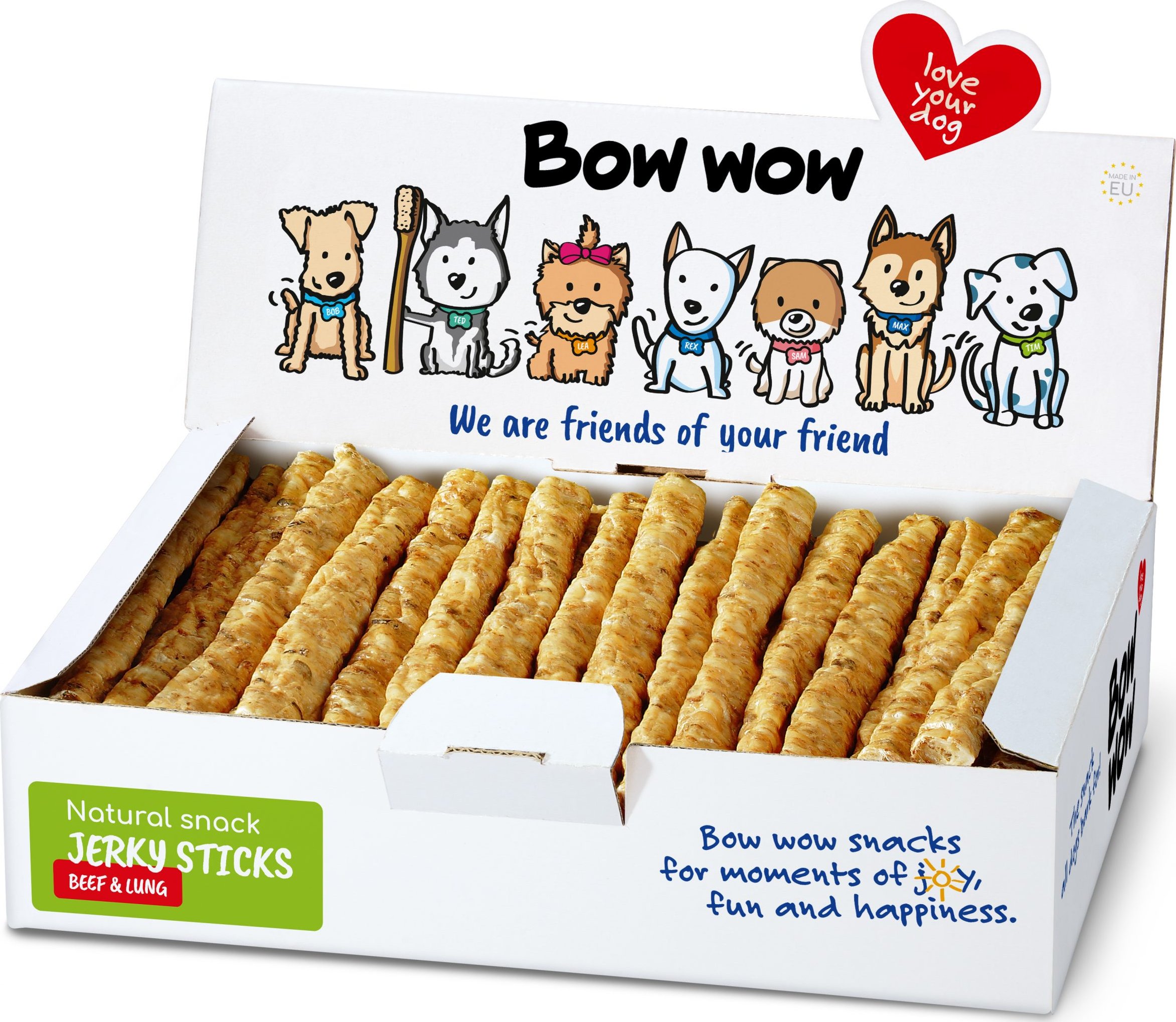 Bow wow Super Natural Jerky tyčinky Hovězí a Plíce 50ks