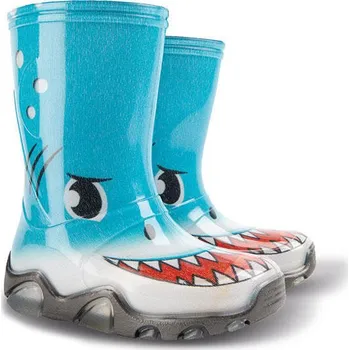 Chlapecká obuv Dětské holínky Demar - HAWAI PRINT AR 0030 - žralok/ shark Barva: Modrá, Velikost: 30-31