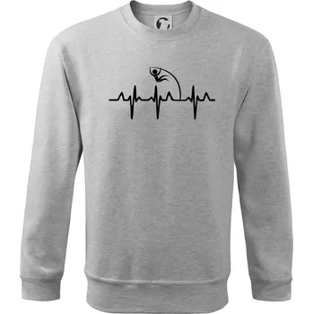 Chlapecké tričko EKG skok o tyči - Mikina Essential dětská - 158 cm/12 let ( Světlešedý Melír )