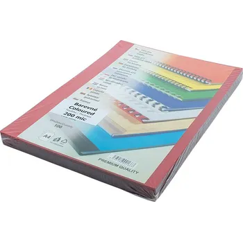 Vázací hřbet Červené přední desky pro kroužkovou vazbu, A4