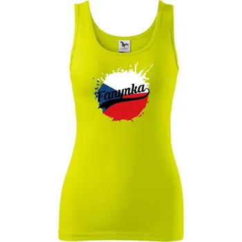 Dámské tričko Hokej - fanynka - Mistrovství světa v ledním hokeji 2024 - Dámské tílko - L ( Limetková )