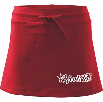 Dámská sukně Nevěsta s prstenem - Sportovní sukně - two in one - M ( Červená )
