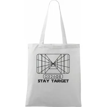 Nákupní taška SW - Stay Target - Taška bavlněná - 42 x 38 cm ( Bílá )