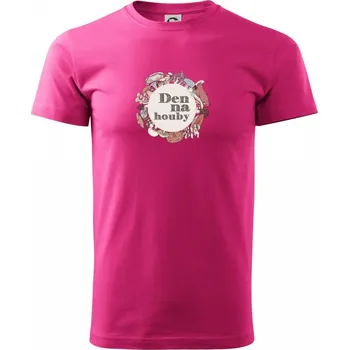 Pánské tričko Den na houby - Klasické pánské triko vyšší gramáže - L ( Purpurová )