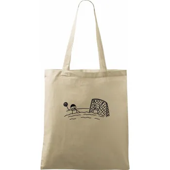 Nákupní taška Vodní Pólo kreslené - Taška bavlněná - 42 x 38 cm ( Naturální )