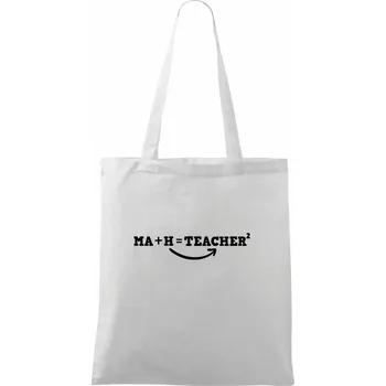Ma h teacher - Taška bavlněná - 42 x 38 cm ( Bílá )