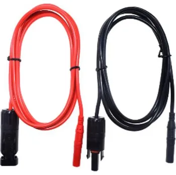 Solární kabel 4mm2, červený+černý s konektory MC4/ multimetr, 1m