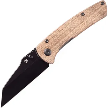 kapesní nůž Kansept Main Street Černý TiCn potah a stonewashed 154CM Hnědá Micarta T1015A7
