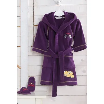 Dívčí župan Soft Cotton Soft Cotton Dětský župan PILOT v dárkové balení 8 let (vel 128 cm) Fialová - 8698642046153