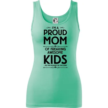 Dámské tričko Proud MOM - KIDS - Dámské tílko - M ( Mátová )