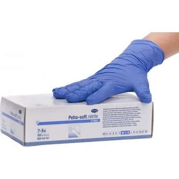 Vyšetřovací rukavice Vyšetřovací rukavice nitrilové bez pudru Peha-Soft Nitrile, 100 (90) ks M