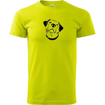 Labrador obrys - Klasické pánské triko vyšší gramáže - 3XL ( Limetková )