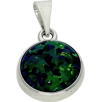 Přívěsek Goldstore Stříbrný přívěsek zelenomodrý opál Varianta: stříbrný přívěs