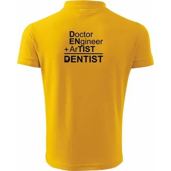 Pánská košile Co znamená dentist - Polokošile pánská Pique Polo 203 - 4XL ( Žlutá )
