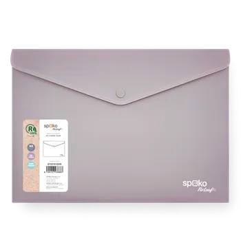 Spoko ReLeaf obálka s drukem, A5, PP, SoftTouch, fialová
