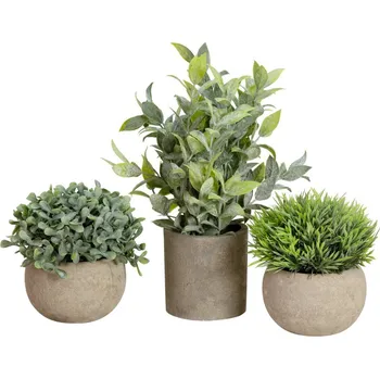 umělá květina Set 3ks umělých rostlin v květináčích, 25cm