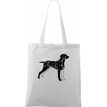 Nákupní taška Výmarský ohař - Taška bavlněná - 42 x 38 cm ( Bílá )