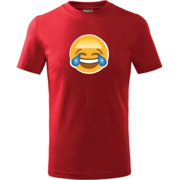 ON-DESIGN Tričko pánské/dětské s EMOJI 2 Velikost: 158 cm/12 let, Barva: červená
