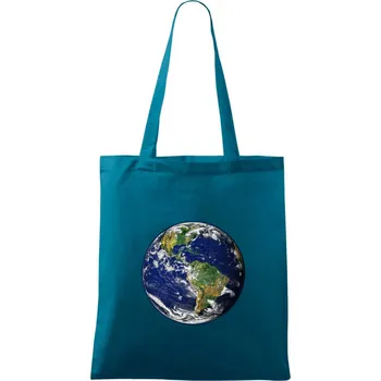 Planeta Země - Taška bavlněná - 42 x 38 cm ( Petrolejová )