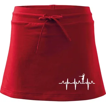Dámská sukně EKG tanečnice salsy - Sportovní sukně - two in one - L ( Červená )