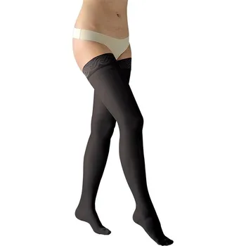 Dámské punčochy Stehenní punčochy s krajkou Avicenum Phlebo 140 Černá L normal
