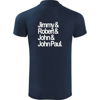 Pánská košile Jimmy Robert John John Paul - Polokošile Victory sportovní (dresovina) - S ( Námořní modrá (velmi tmavá - téměř černá) )