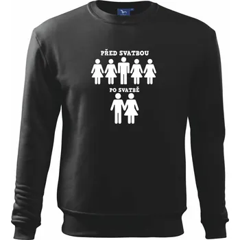 Chlapecké tričko Před a po svatba - Mikina Essential dětská - 146 cm/10 let ( Černá )