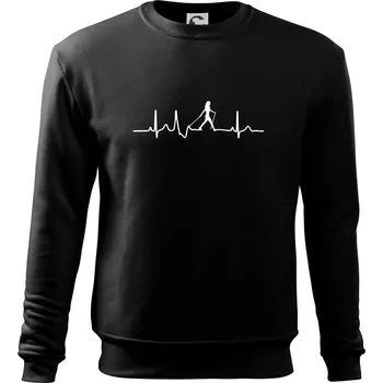 Nordic walking ekg - žena - Mikina Essential dětská - 158 cm/12 let ( Černá )