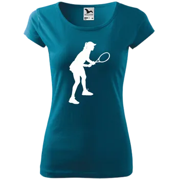 ON-DESIGN Dámské tričko s TENISTKOU Velikost: XS, Barva: petrolejová