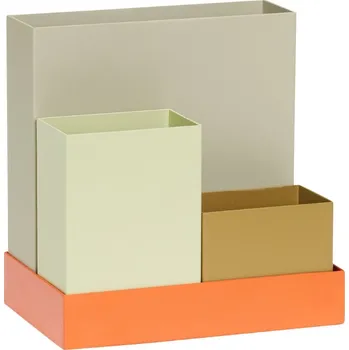 Úložný box Set čtyř barevných kovových organizérů Hübsch Sortit