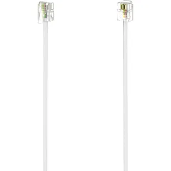 Síťový kabel Hama telefonní kabel [1x RJ11 zástrčka 6p4c - 1x RJ11 zástrčka 6p4c] 3 m bílá