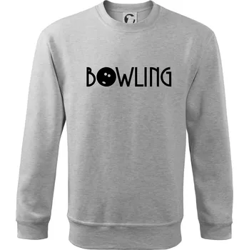 Bowling nápis - Mikina Essential dětská - 146 cm/10 let ( Světlešedý Melír )