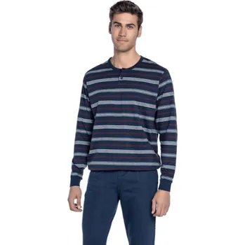 Pánské pyžamo Soft Cotton GUASCH Pánské pyžamo DOMINIC XL Tmavě modrá GUASCH Pánské pyžamo DOMINIC XL Tmavě modrá - 8431204658858