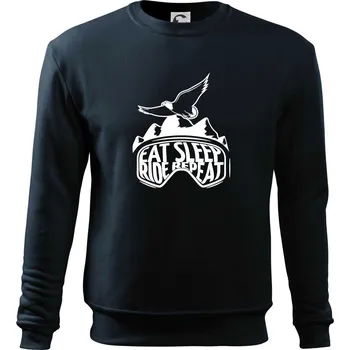 Eat sleep ride repeat - hory - Mikina Essential dětská - 158 cm/12 let ( Námořní modrá (velmi tmavá - téměř černá) )