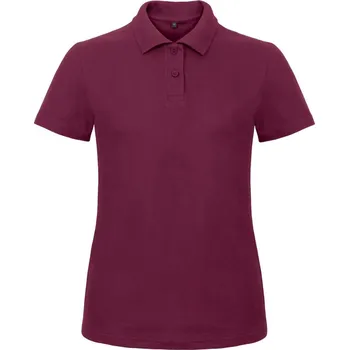 B&C Dámská polokošile Piqué polo ID.001 Velikost: 2XL, Barva: vínová