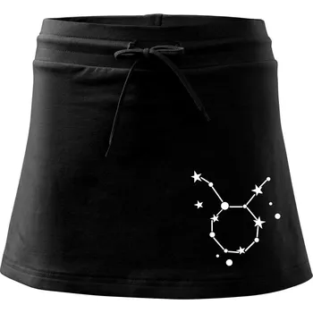 Dámská sukně Souhvězdí - Taurus - Býk - Sportovní sukně - two in one - L ( Černá )