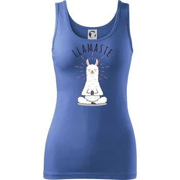 Dámské tričko Yoga Llamaste - Dámské tílko - L ( Azurově modrá )