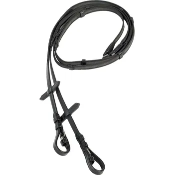 Horze Tenké plátěné otěže Barva: Černá, Velikost: Full