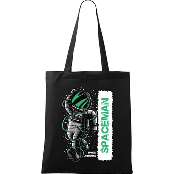 Nákupní taška Spaceman trouble - Taška bavlněná - 42 x 38 cm ( Černá )